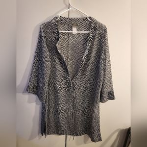 Tommy Bahama Medium Black/White Swimsuit Cover Up